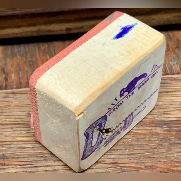 1980s Vintage FROM THE SHOP OF Tool Themed Wooden Block Rubber Ink Stamp - Picture 4 of 12